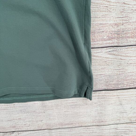 Diesel Jeans Short Sleeve Polo Shirt Mens XL Green Striped Collar - Picture 3 of 10